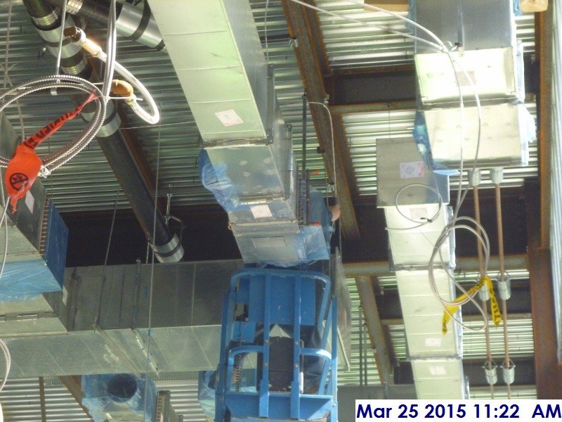 Installing 4th floor VAV boxes Facing East